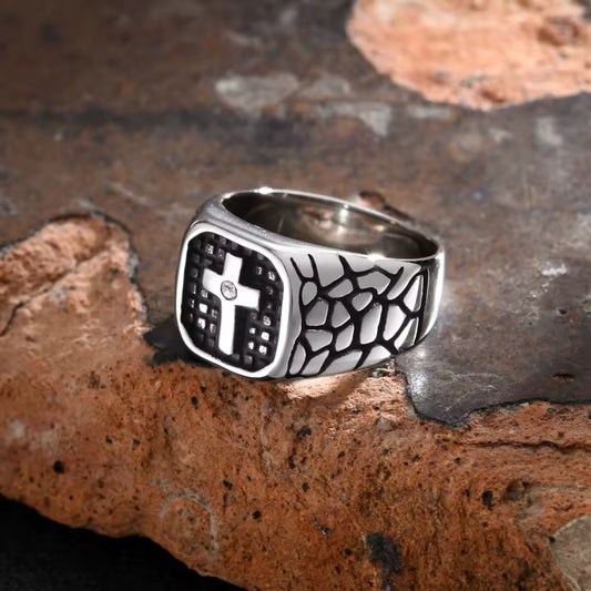 ANILLO CRUZ CON CIRCON