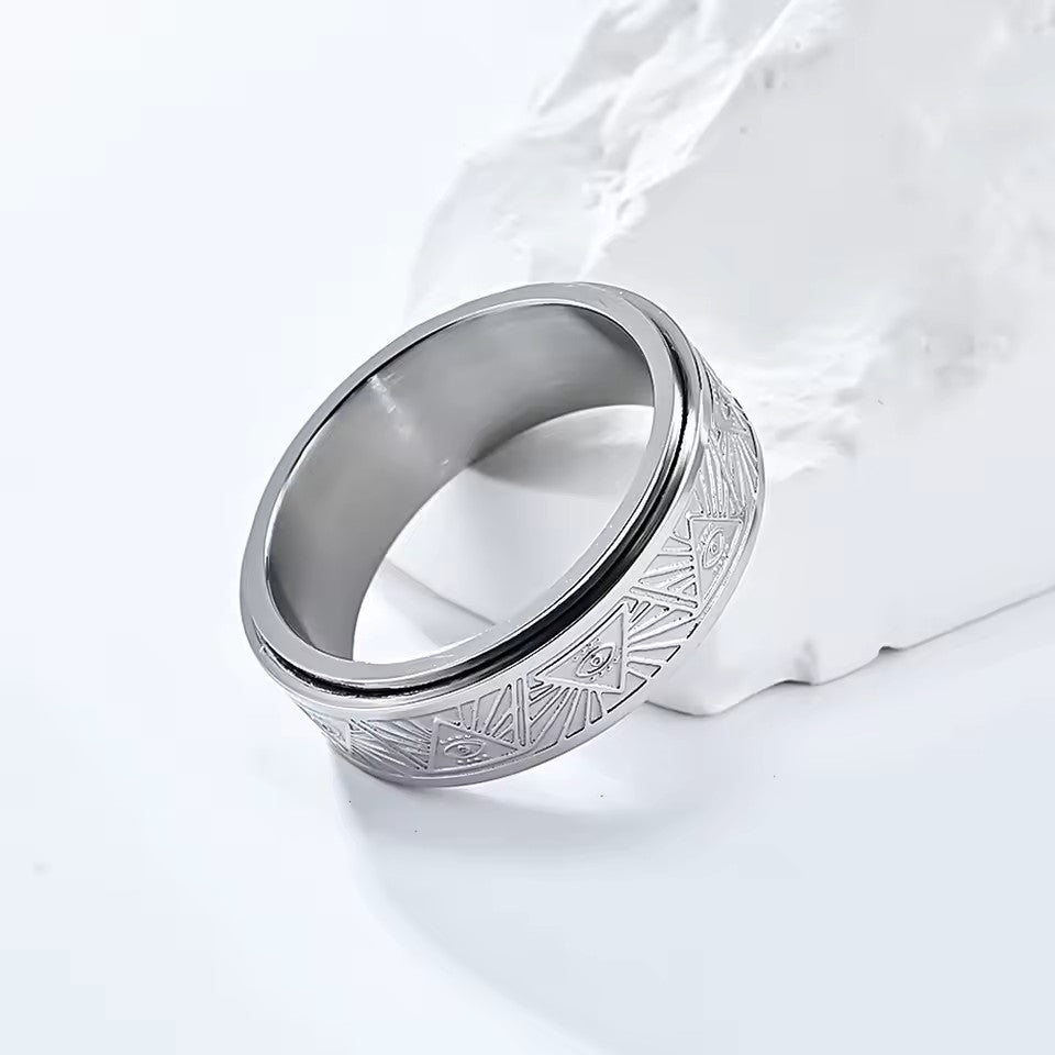 ANILLO TRIANGULO CON OJO (ANTIESTRES)