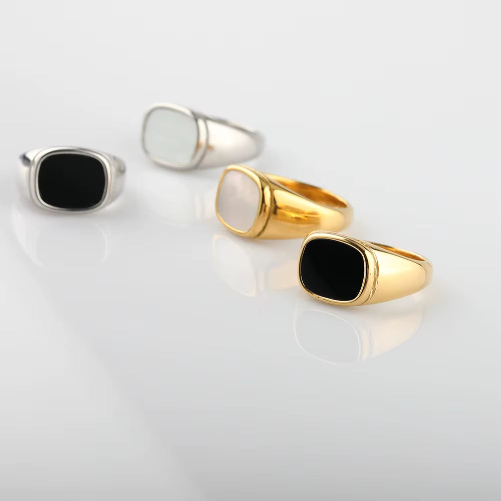 ANILLO CON CONCHA PULIDA