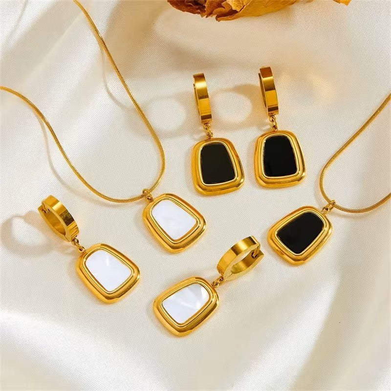 SET COLLAR Y Y ZARCILLOS GEOMETRICOS
