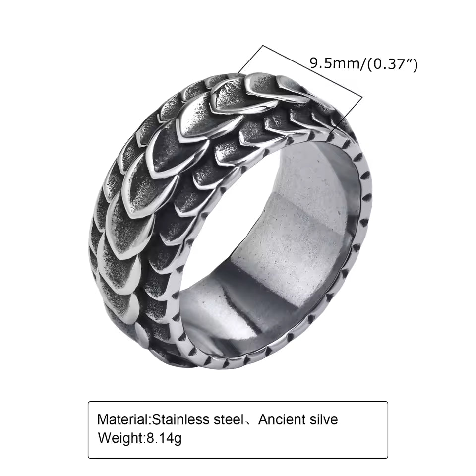 ANILLO LISO PIEL DE GRAGON