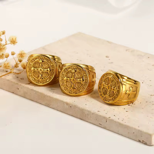 ANILLO SAN BENITO DORADO