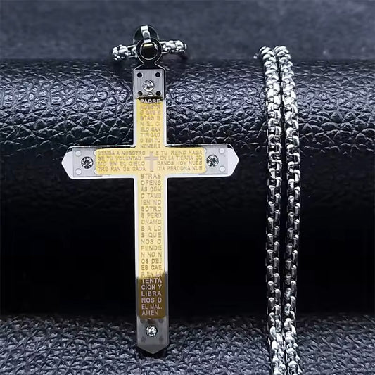 COLLAR CRUZ PADRE NUESTRO