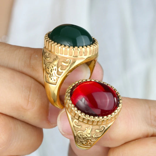 ANILLO DORADO PIEDRAS