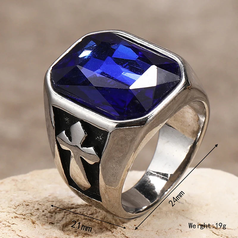 ANILLO PIEDRA Y CRUZ