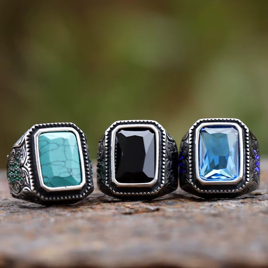 ANILLO VINTAGE PIEDRA RECTANGULAR
