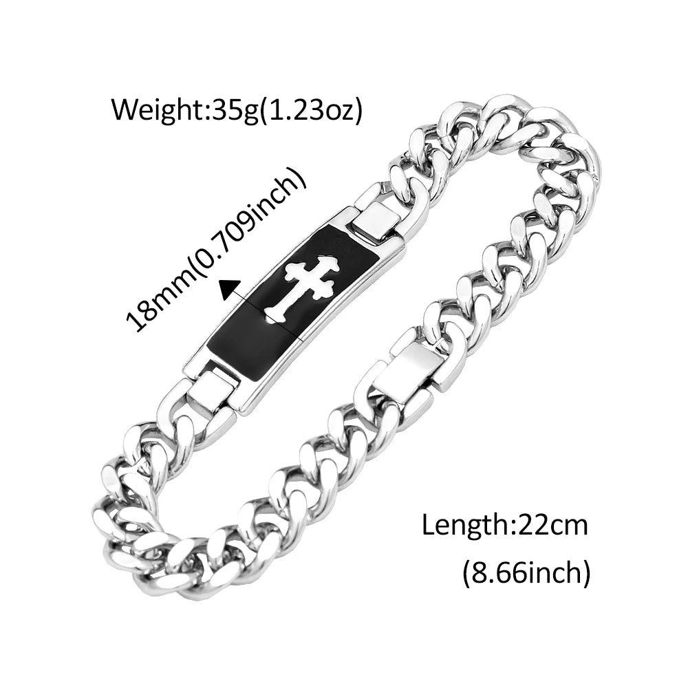 PULSERA CRUZ TIPO ESCLAVA