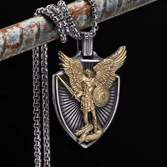 COLLAR ESCUDO CON SAN MIGUEL