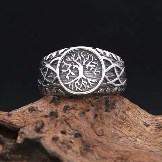 ANILLO ARBOL DE LA VIDA PLATEADO