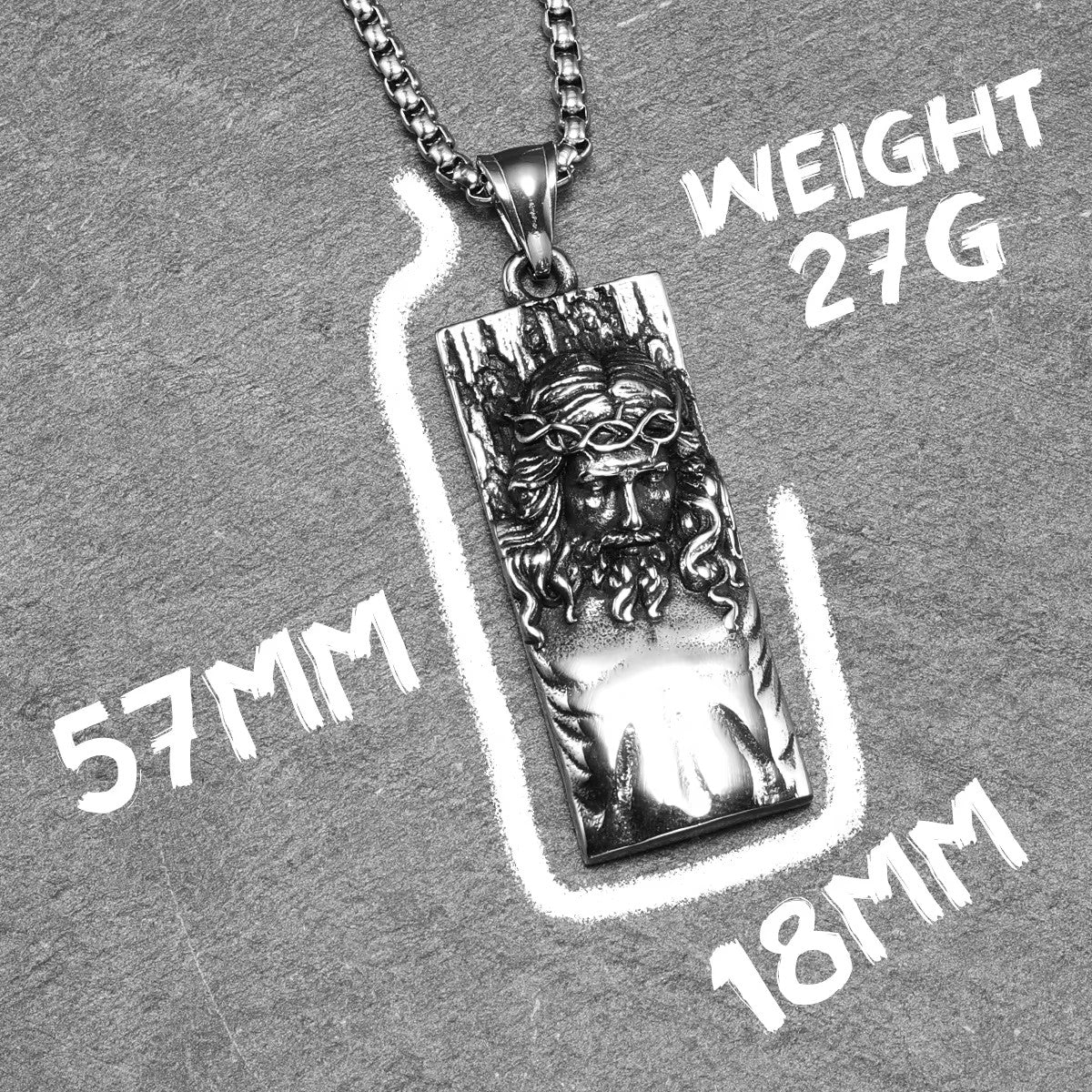 COLLAR RECTANGULAR CON JESUS