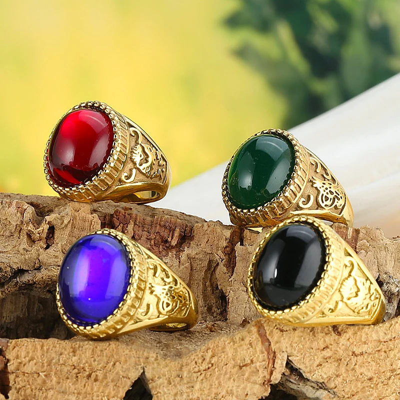 ANILLO DORADO PIEDRAS