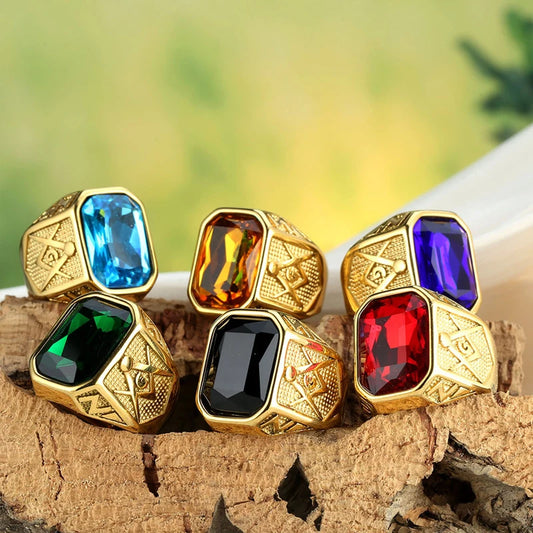 ANILLO PIEDRA MASONICO