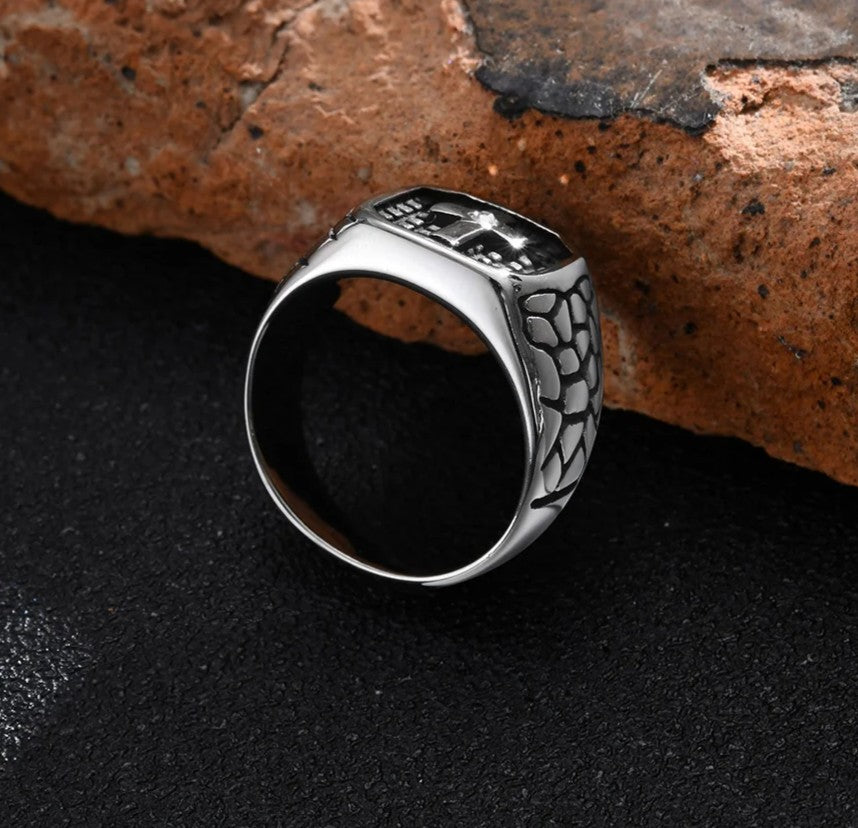 ANILLO CRUZ CON CIRCON
