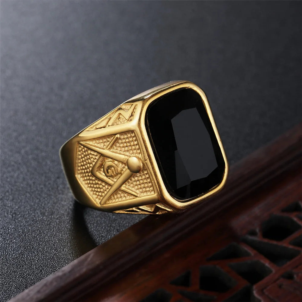 ANILLO PIEDRA MASONICO