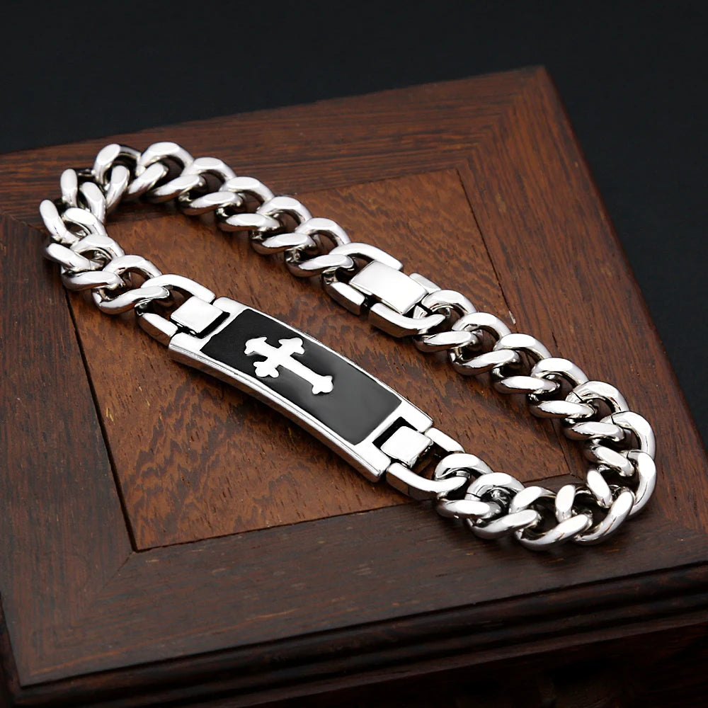 PULSERA CRUZ TIPO ESCLAVA