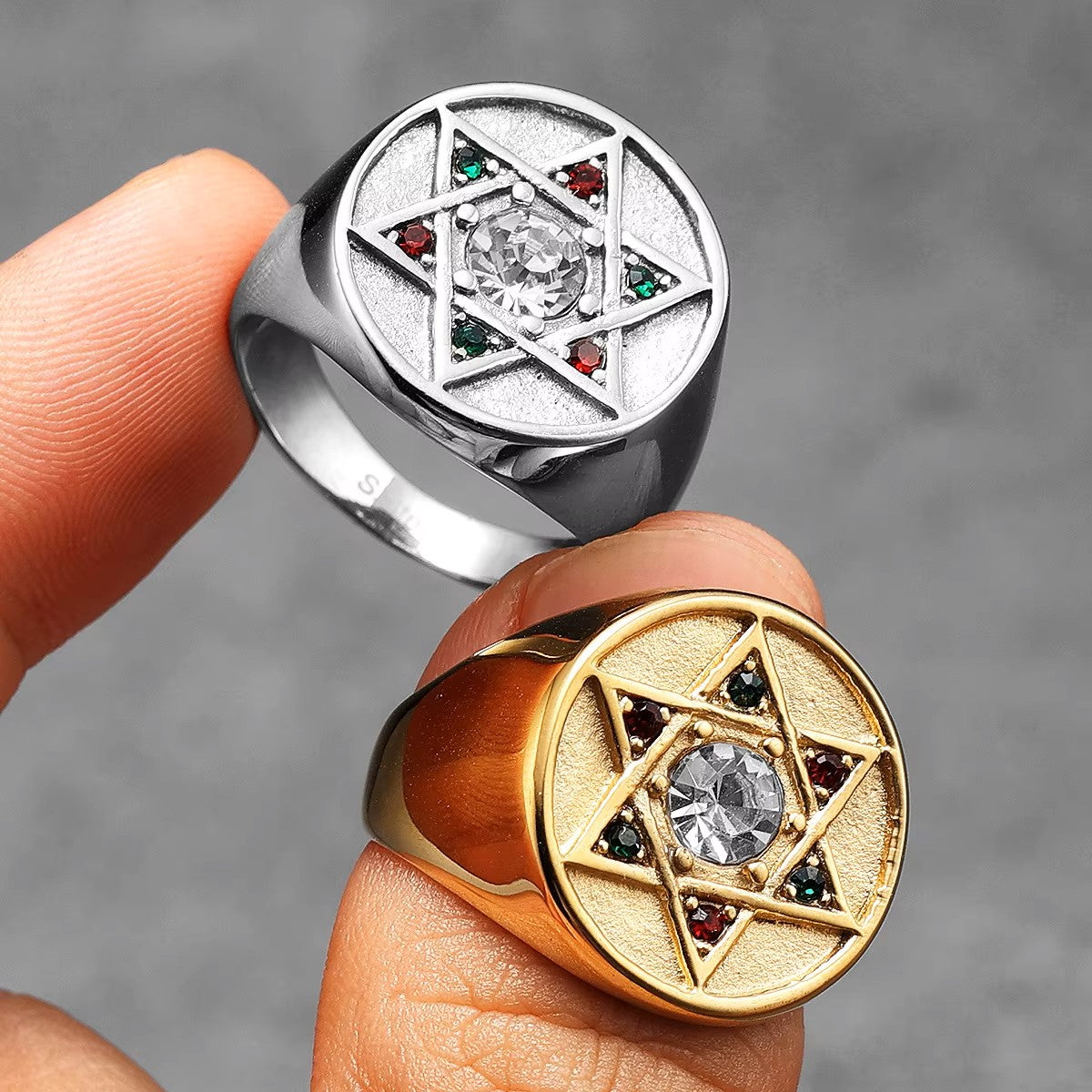 ANILLO ESTRELLA DE DAVID DIAMANTES