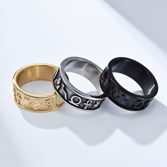 ANILLO CON SIMBOLOS EGIPCIOS