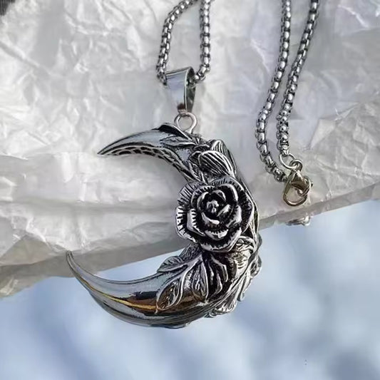 COLLAR LUNA CON ROSA