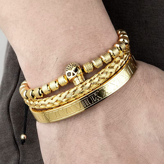 PULSERA SET DE 3 CALAVERA
