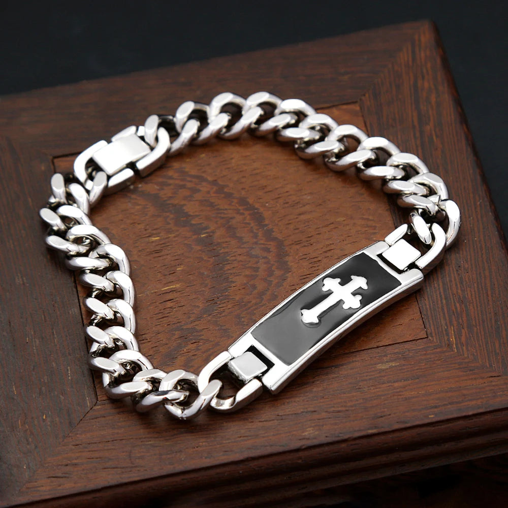 PULSERA CRUZ TIPO ESCLAVA