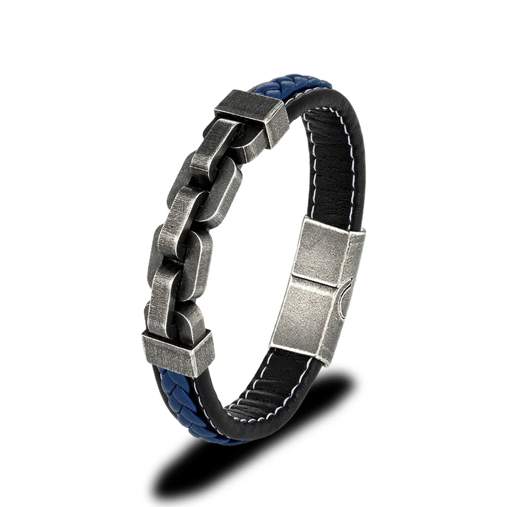 PULSERA DE CUERO PUNK ROCK