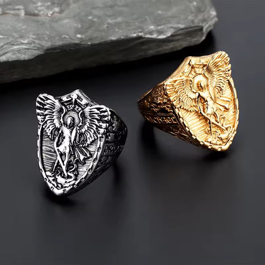 ANILLO SAN MIGUEL ARCANGEL ESCUDO
