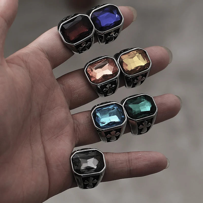 ANILLO PIEDRA Y CRUZ