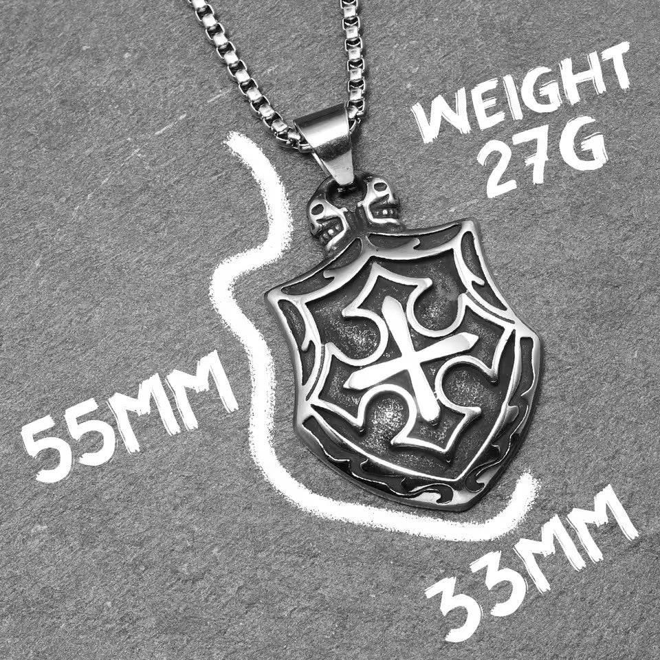 COLLAR ESCUDO CON CRUZ