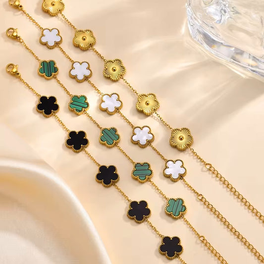 PULSERA TREBOL DE 5 HOJAS