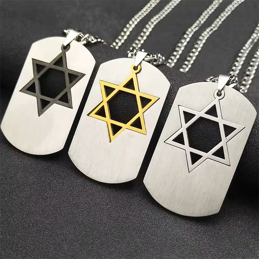 COLLAR PLACA ESTRELLA DE DAVID