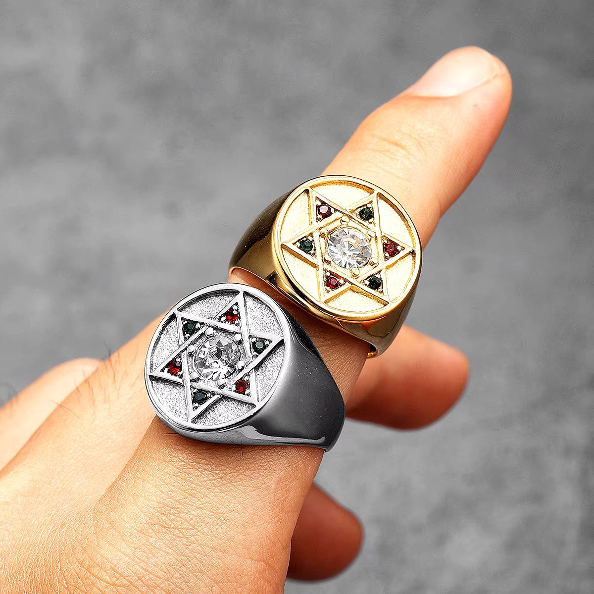 ANILLO ESTRELLA DE DAVID DIAMANTES