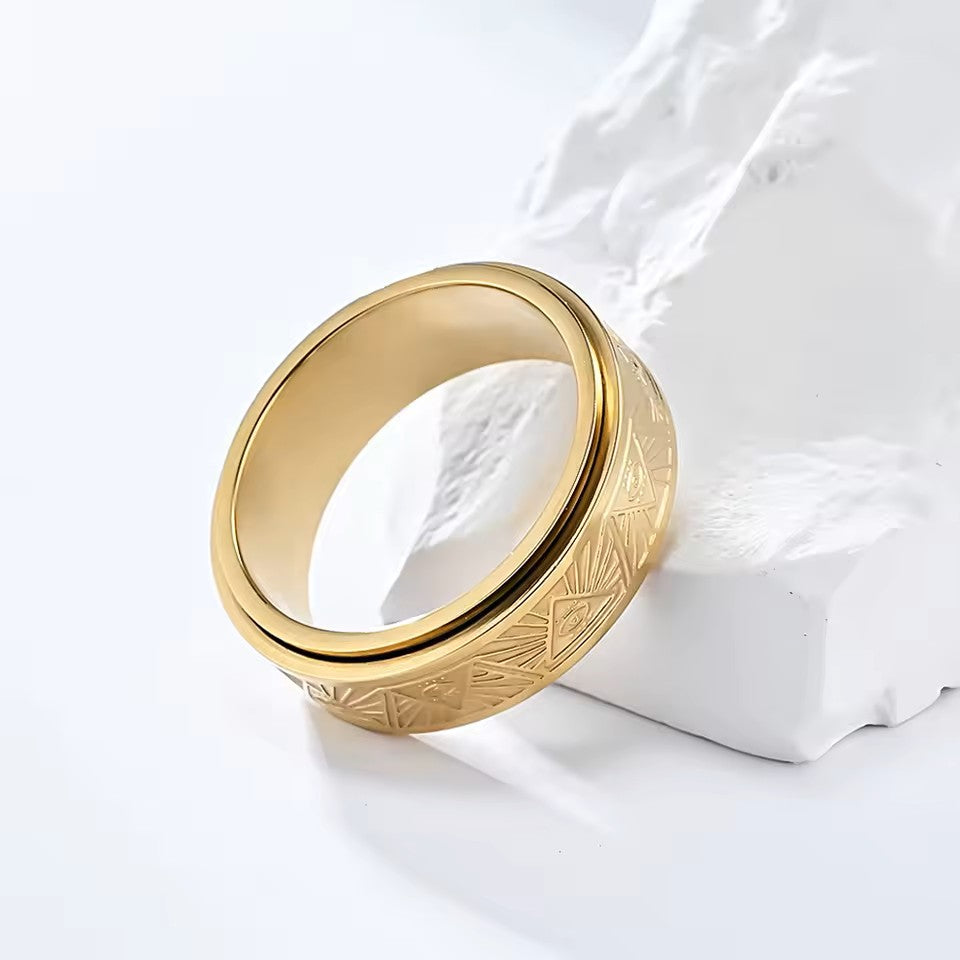 ANILLO TRIANGULO CON OJO (ANTIESTRES)