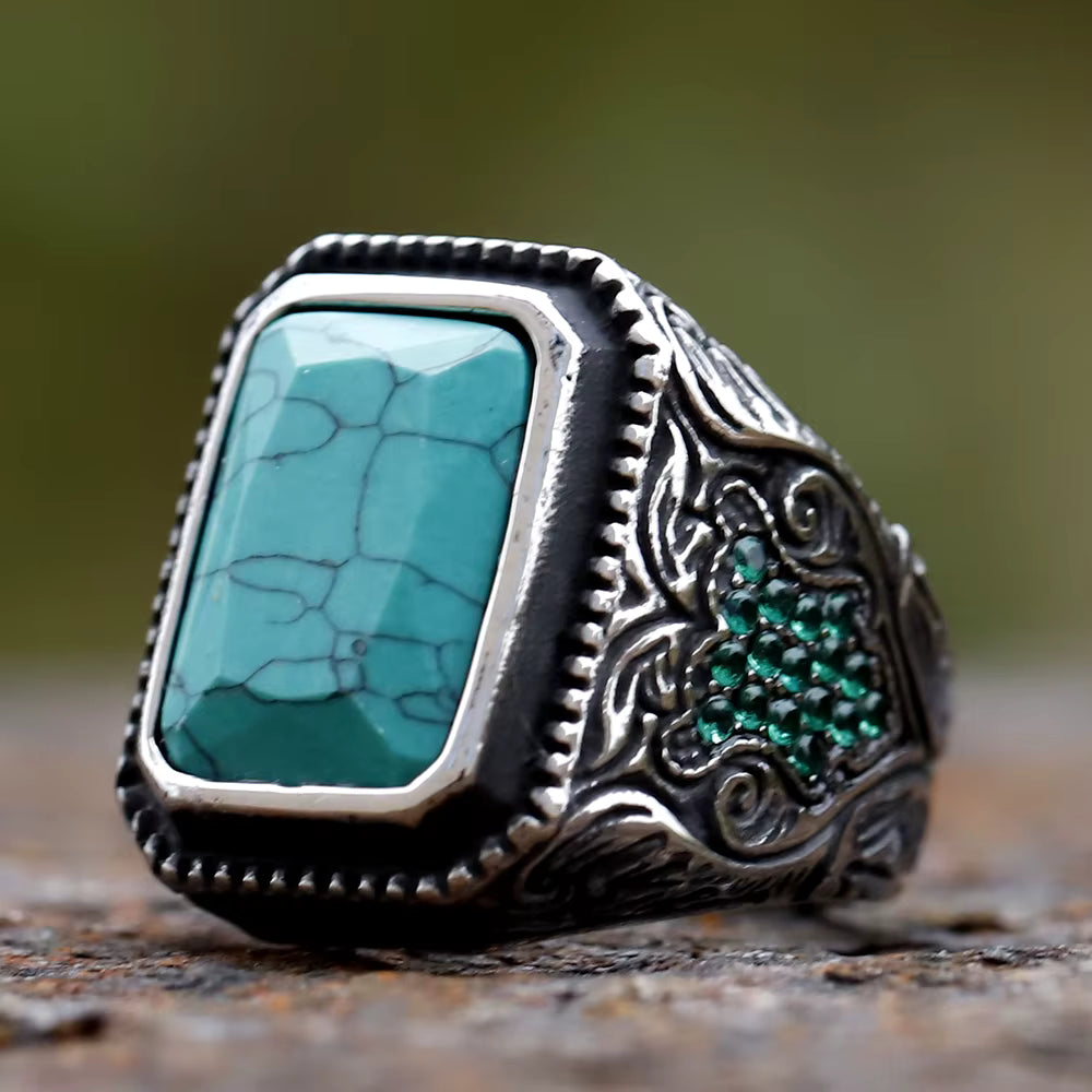 ANILLO VINTAGE PIEDRA RECTANGULAR