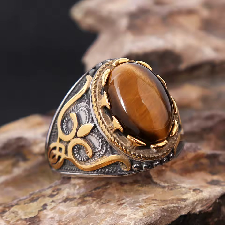 ANILLO PIEDRA MARRON