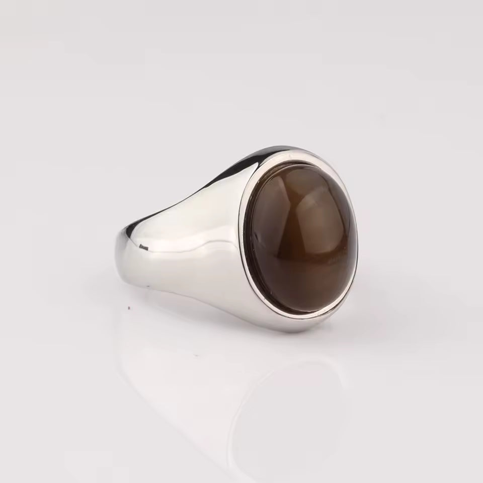 ANILLO PIEDRA MARRON