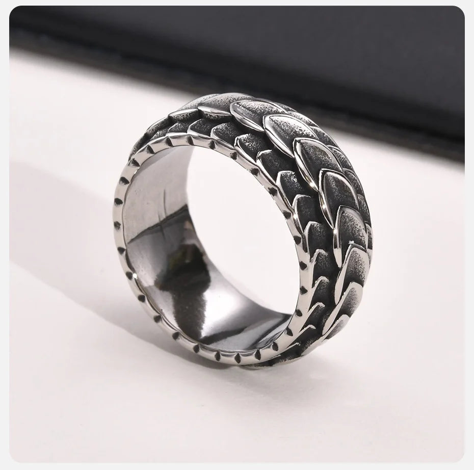ANILLO LISO PIEL DE GRAGON
