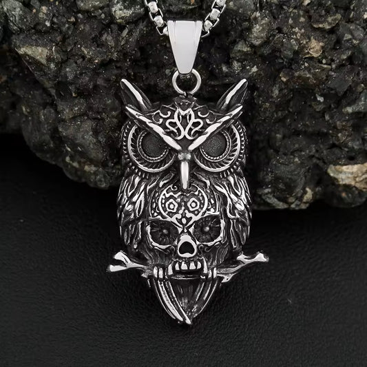 COLLAR BUHO CON CALAVERA