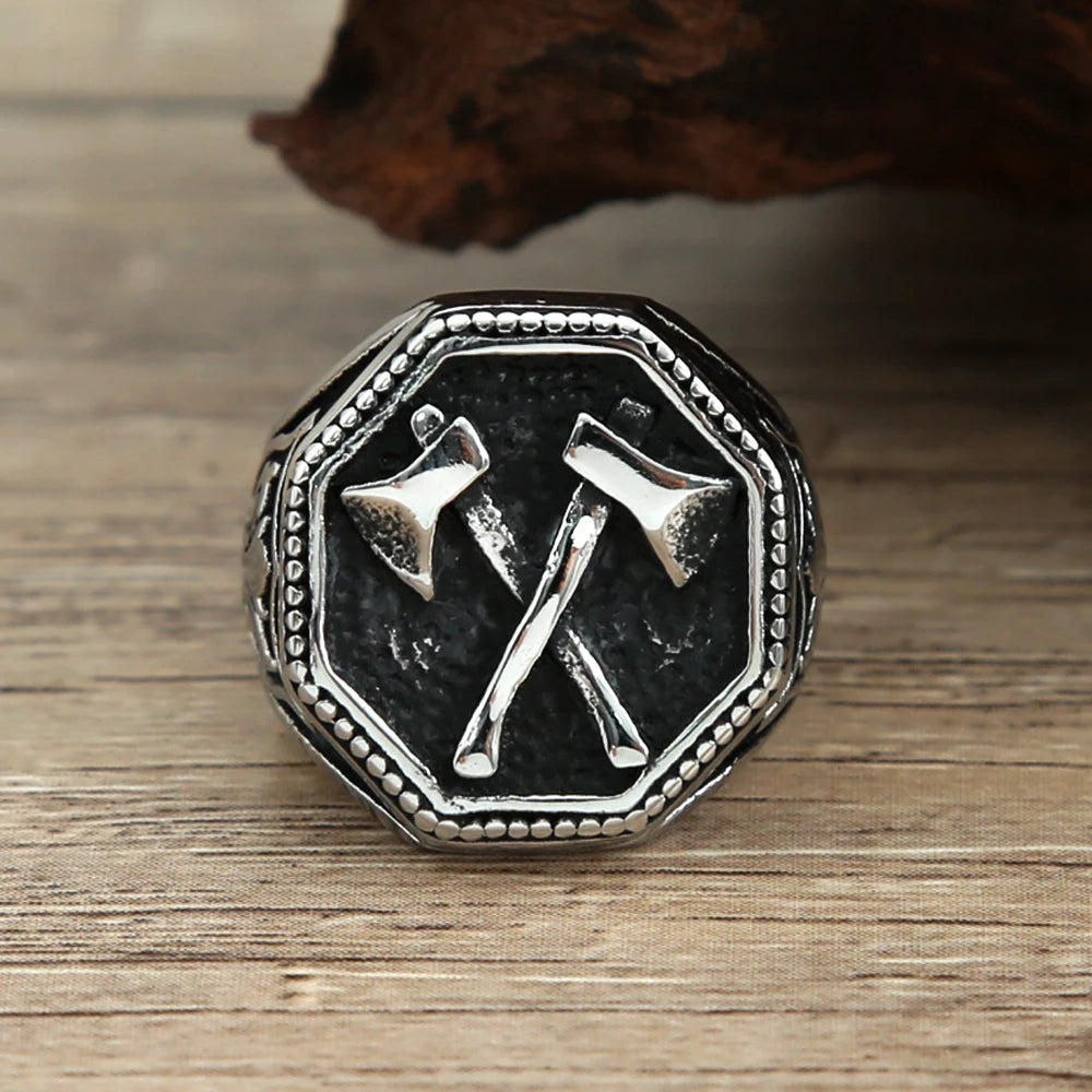 ANILLO DOBLE HACHA