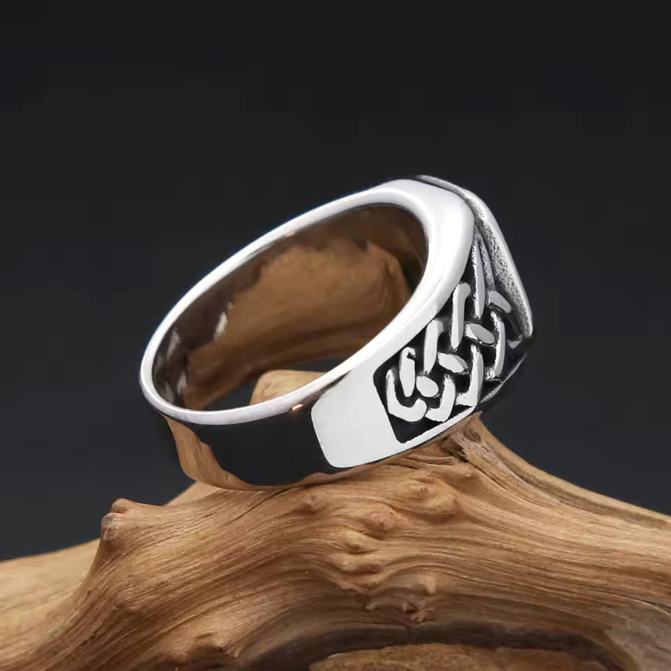ANILLO VIKINGO CON PIEDRA