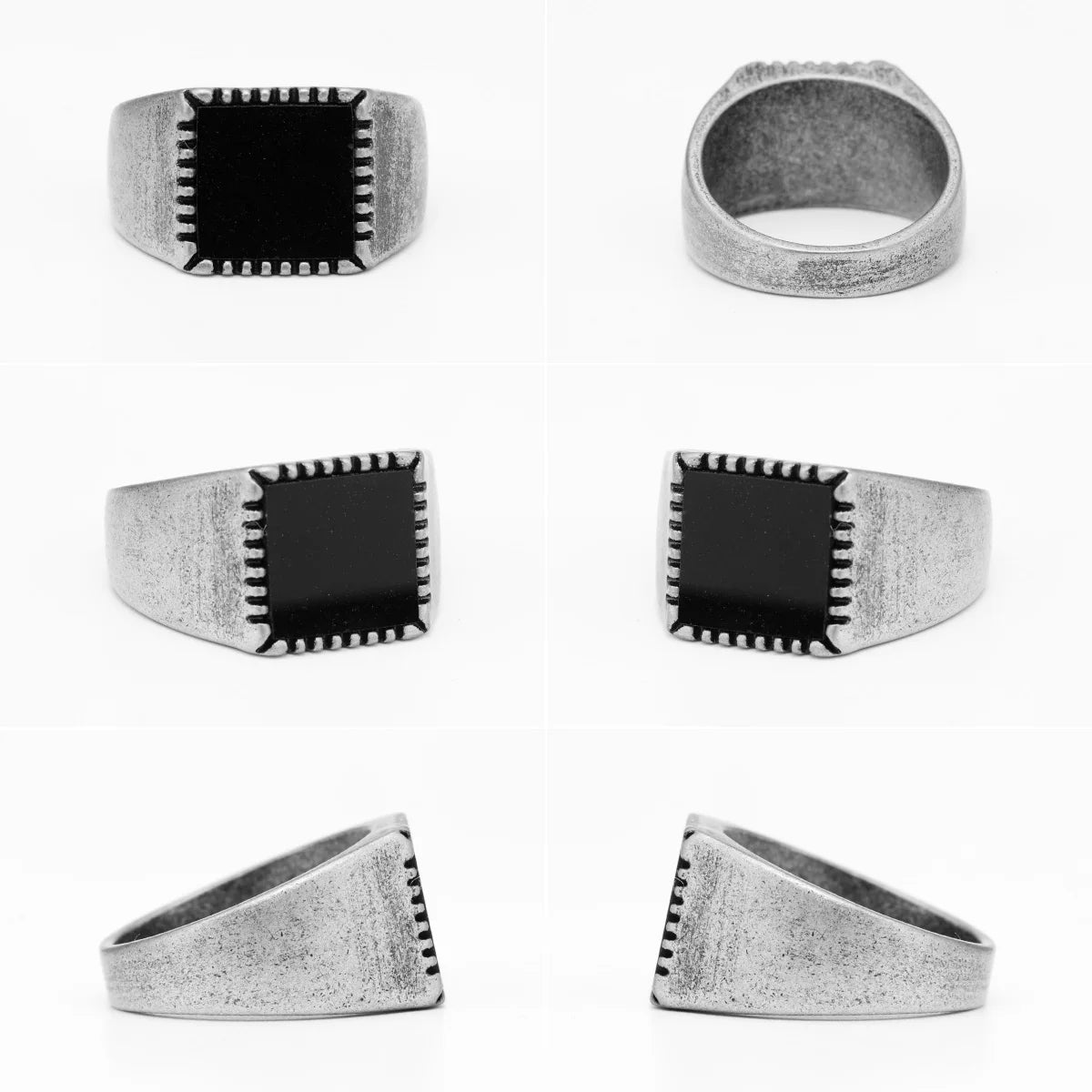 ANILLO CUADRADO ENVEJECIDO