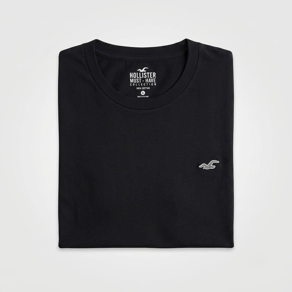 FRANELA NEGRA CON LOGO GRIS