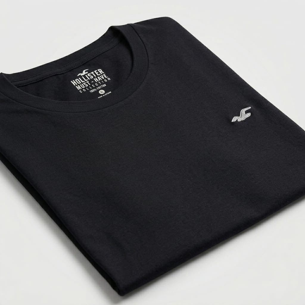 FRANELA NEGRA CON LOGO GRIS