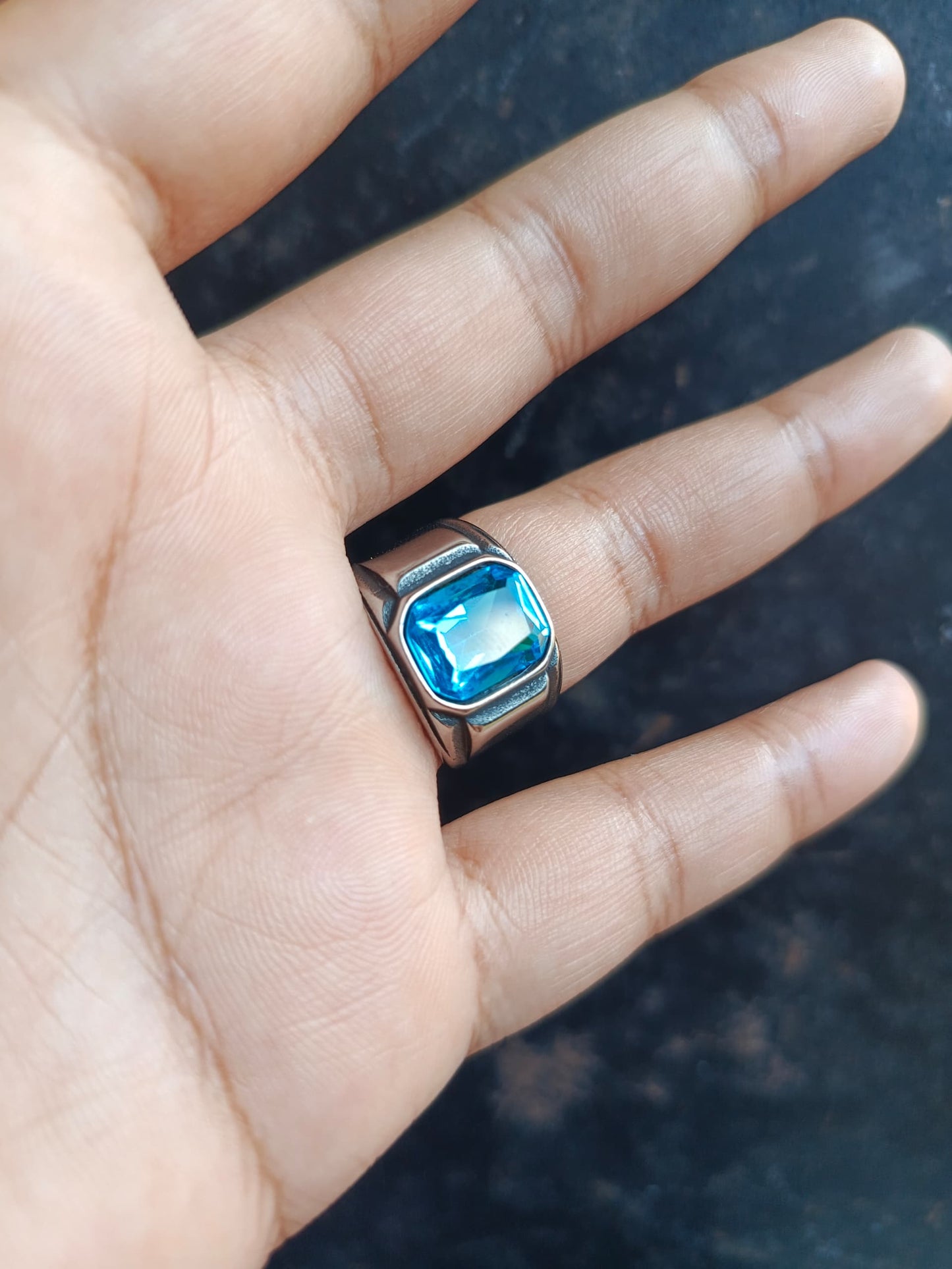 ANILLO PIEDRA AZUL