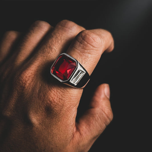 ANILLO PIEDRA ROJA