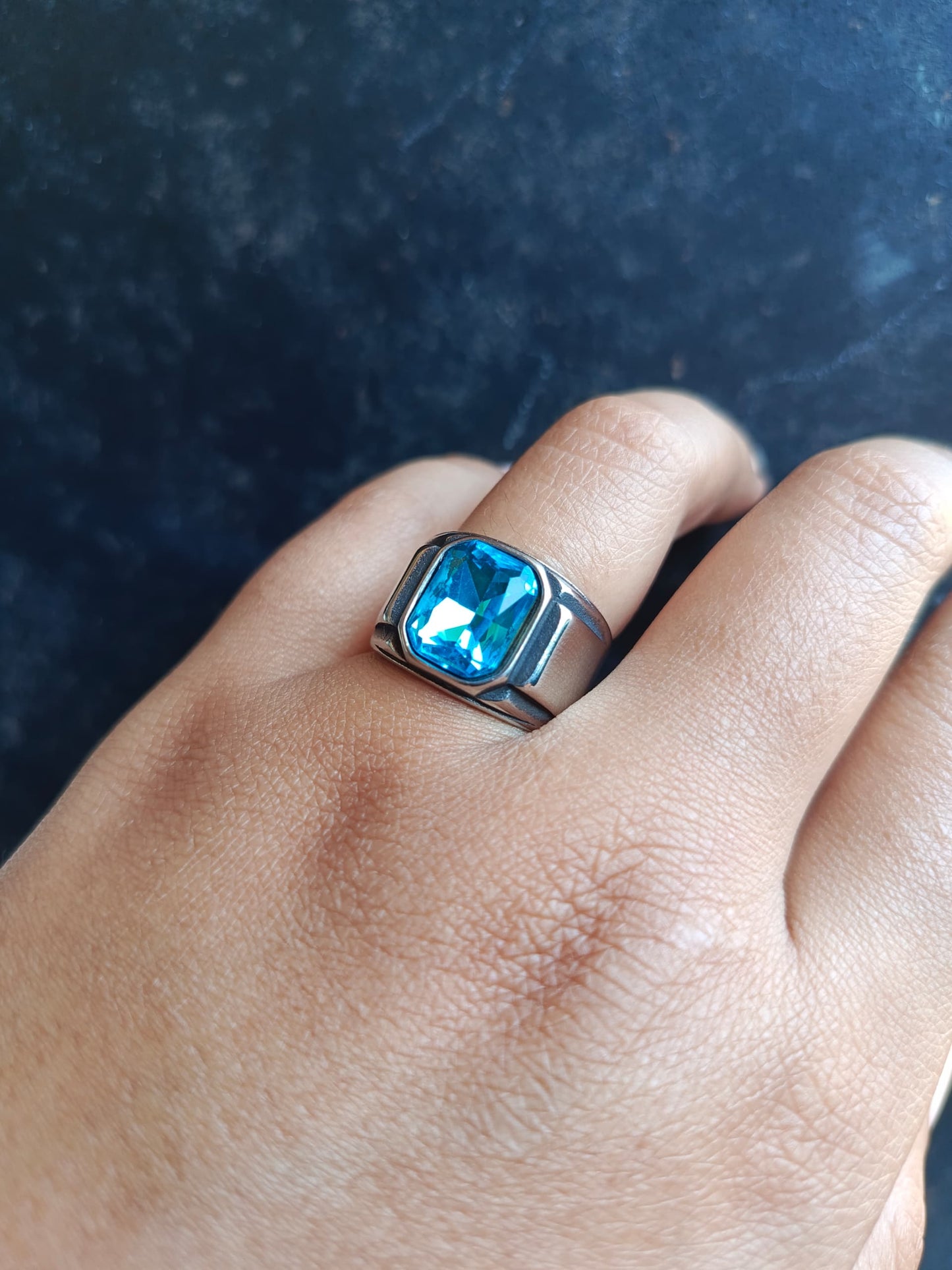 ANILLO PIEDRA AZUL