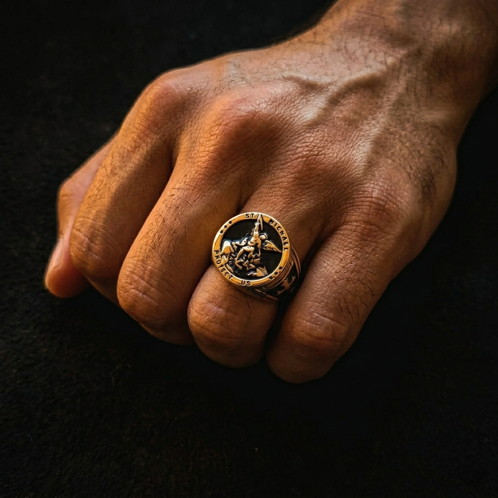 ANILLO SAN MIGUEL ARCANGEL DORADO