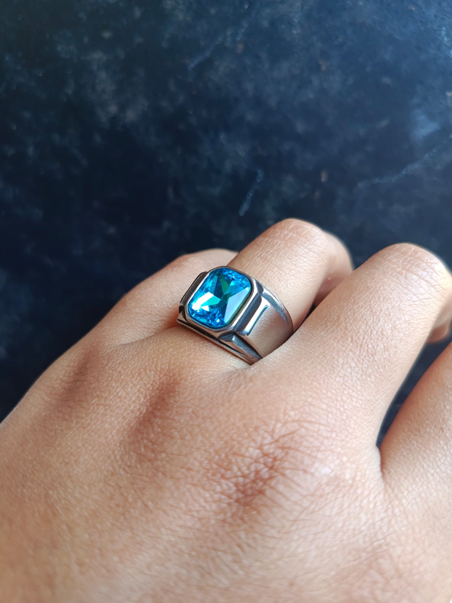 ANILLO PIEDRA AZUL