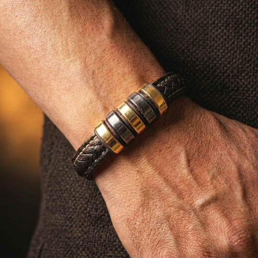 PULSERA DETALLES DORADOS Y PLATEADOS
